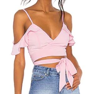 Superdown Tiffani Wrap Tie Top